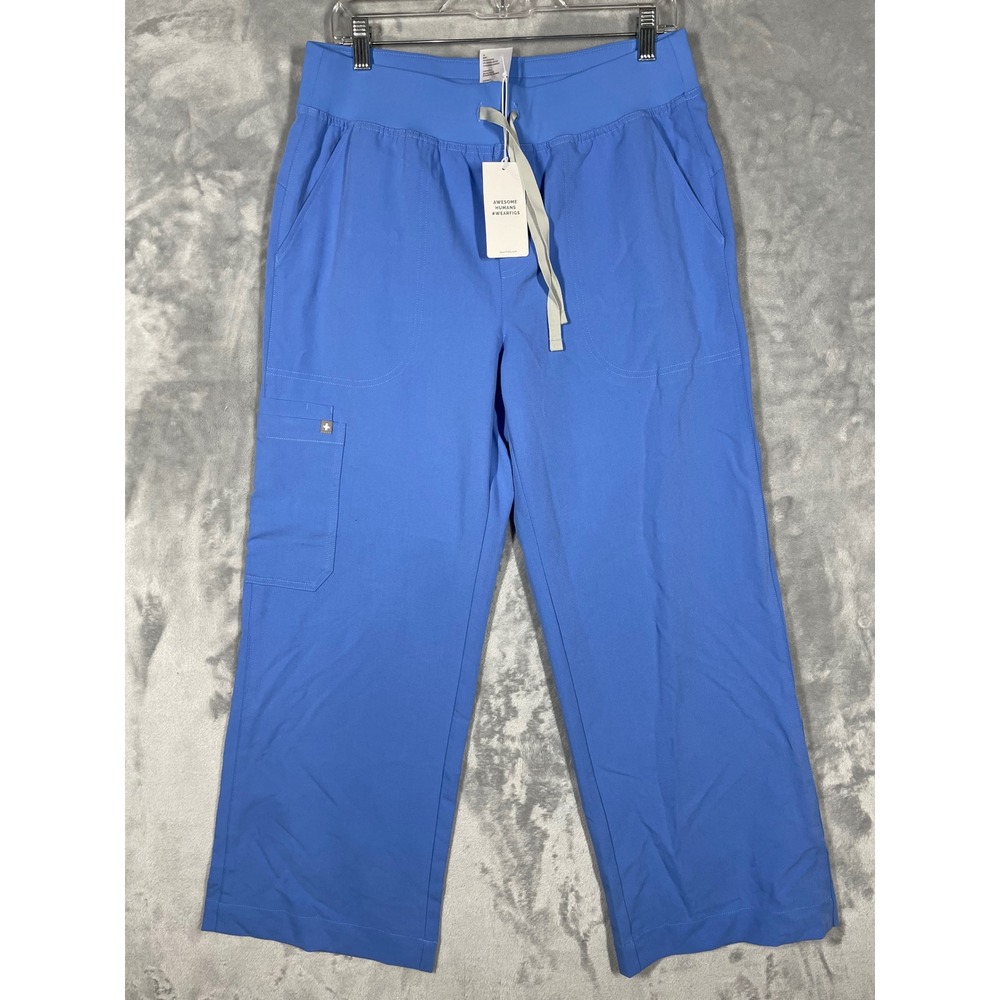 FIGS Isabel High Waisted Wide Leg Scrub Pants Blue LP 1001567 New